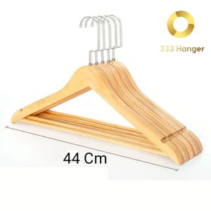 hanger kayu dewasa palang Hook Silver Gepeng (1 Pcs)