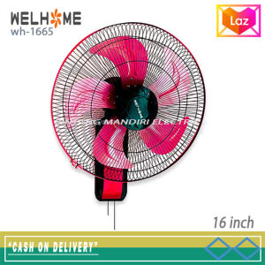 Kipas Angin Dinding 16 Inch Welhome WH - 1665 Wall Fan 16 Inch 5 Baling-Baling Besi PROMO/kipas angin welhome dinding