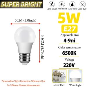 E27 LED Light Bulb High-quality High Bright Long Lifespan Energy Save 80% 5W/9W/15W/18W/25W E27 LED Bulbs LED Bulb Light