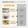Máy hấp thực phẩm đa năng 2 tầng Magic Korea A-64, dung tích 5L hấp cùng lúc 2 con gà 1.1kg, lồng hấp bằng nhựa PP dễ dàng tháo lắp, nút điều chỉnh thời gian, công suất 500W, bảo hành chính hãng 18 tháng. 