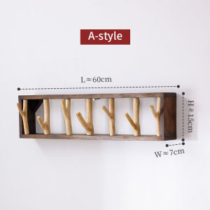 แสงหรูหราเข้าประตูตะขอแขวนเสื้อ ไม้แข็งวินเทจหมวก แขวนผนังประตู แขวนผนังโรงแรมโฮมสเตย์ ตกแต่งผนัง แขวนผ้าพันคอ ชั้นวางผ้าเช็ดตัว