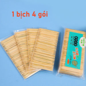 [HCM] Set 4 bịch 250 tăm tre xỉa răng 2 đầu nhọn dùng 1 lần tiện lợi 6.5cm-Cozy520