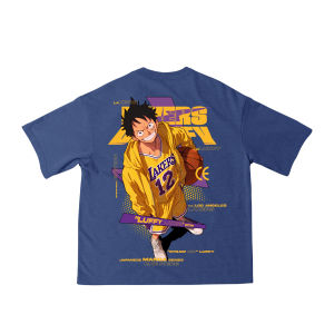 Bisalo Baju Kaos Pria Wanita lengan pendek motif " LAKERS THE LUFFY " Digital Printal Kaos Distro Combed Atasan Motif Streetwear - pakaian wanita - pakaian pria - baju wanita - baju pria - atasan wanita pria - kaos oversize - kaos hitam putih - BSL - 217
