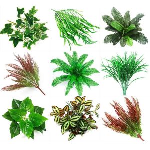 Cành lá cỏ treo tường trang trí decore (com bo 10 cành )phong cảnh cho quán gia đình