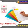 Map L Plastik Bening Ukuran A4 - F4 / Clear Sleeves A4 Folio Warna Transparan / Clear Slevee. 