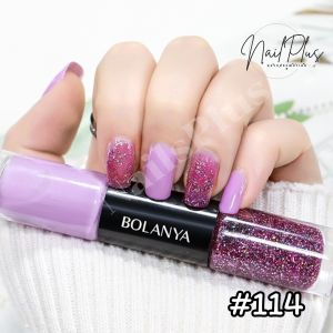 BOLANYA สีทาเล็บกึ่งเจล (ไม่ต้องใช้เครื่องอบ) สีสวย สดใส แห้งเร็ว ยาทาเล็บ 2in1 (พร้อมส่ง)