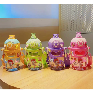Botol Minum Anak Sedotan Tali  Ukuran 600ml /  Botol Minum Anak Lucu 742