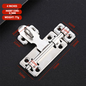 4 To 8 Stainless Steel Bolt Door Lock Heavy Duty Left Right Thickened Wall Mounted Doors Latch