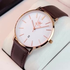 Top Brand OLEVS Ultra Thin 6.5mm Minimalist Fashion Quartz Watch for Men Leather Strap Auto Date Male Waterproof Mens Wristwatch