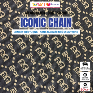 Gối Cao Su Non Công Thái Học Zenmay ICONIC CHAIN 40x60cm – Êm Ái Giảm Đau Cổ Vai Gáy Thoáng Khí Họa Tiết Sang Trọng Cao Cấp