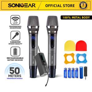 SonicGear WM 8800UL Dual Professional UHF Wireless Microphone | 50m Transmission Distance