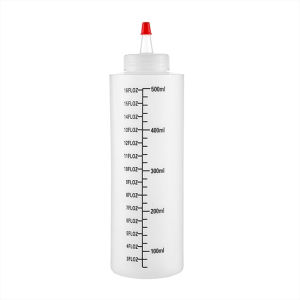 120/360/500ml Plastic N/e/e/d/l/e-Nosed Scale Squeeze Bottle Squeezable Bottle With Leak-Proof For Kitchen Salad Sauce Squeeze Bottle