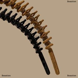 [COD] Beaution Fashion Flocking Acrylic Rhinestone Bezel Hair Hoops for Women Ladies Solid Color Toothed Non-Slip Headband Hair Band Hair Accessories