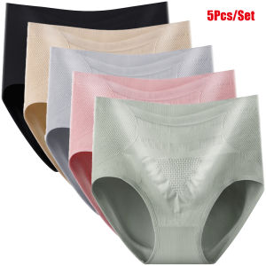 Sentexin 5Pack Women High Waist Panties Body Shaper Slimming Butt Lifter Shapewear Briefs Solid Color Underwear Tummy Control Underpants M-XXL