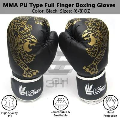 3H Combat/Boxing/MMA Glove [Full/Half Finger]Latihan Muay Thai/MMA/Taekwondo