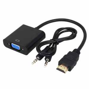 1080P Hdmi to Vga Converter Male To Female Adapter with Audio Cable