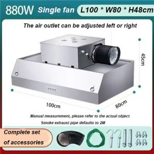 🔥Ready Stock🔥304 Exhaust Hood Commercial Stainless steel range hood kitchen/exhaust hood set range hood