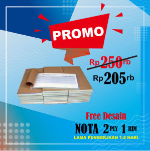Cetak Nota  Surat Jalan Kwitansi Rangkap 2 ply1rim 1warna free desain