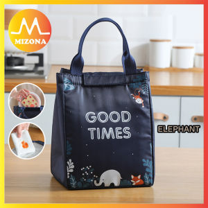 MIZONA Lunch Box Handbag Thickened Cooler Bag Student Office Workers Thermal Lunch Canvas Bag