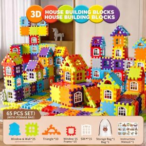 【Buy 1 get 1】House Building Blocks Assembly Toys Educational Large Particle Building Blocks Window Model Puzzle