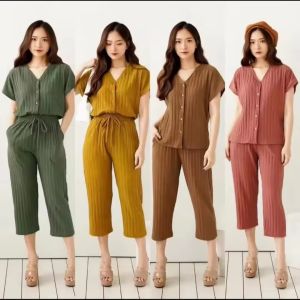 setelan knit estela hornet bahan hornet knit tebal adem lembut satu setel