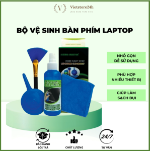 Bộ vệ sinh laptop 4 món tiện lợi – làm sạch nhanh an toàn cho màn hình & bàn phím giữ máy luôn như mới