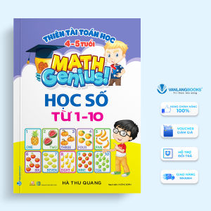 Sách - Thiên Tài Toán Học (4-5 Tuổi) - Học Số Từ 1-10-Vanlangbooks