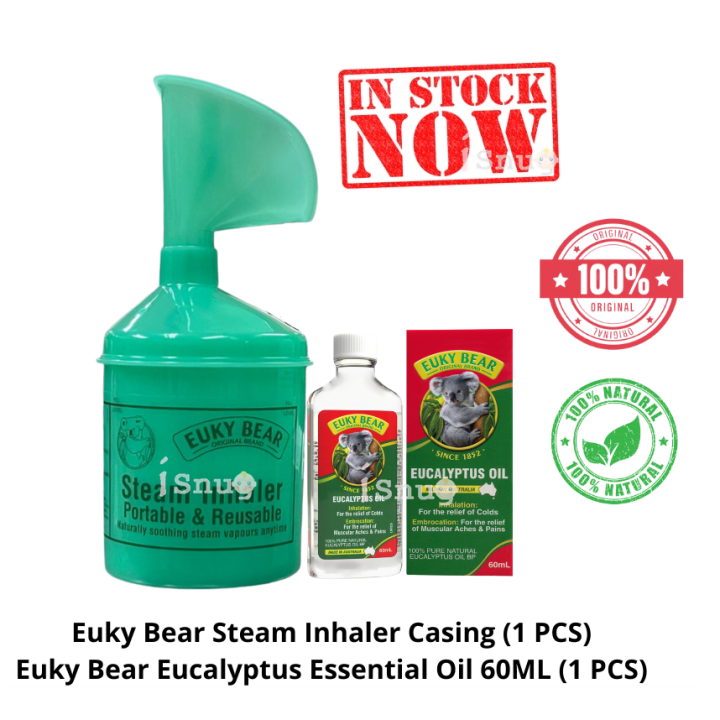 Euky Bear Eucalyptus Oil 60ml FREE Steam Inhaler Casing Combo Set ...