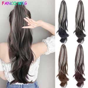 Wig for Woman Hair Extension hair extension human hair washable long Wavy Ponytail Hair Extension Clip Highlighting Wig Clip In Hair Heat-Resistant Wigs