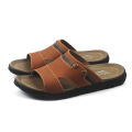 Sandal Kulit Pria Dewasa Slop Selop Jepit Formal Fashion Terbaru. 