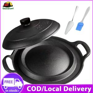 [Local Delivery] 11 Inch Cast Iron Skillet with Dual Assist Handles Frying Pan for Frying Baking Grilling Indoor Outdoor Cooking
