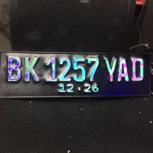 Plat nomor mobil angka hologram logo asli logo korlantas