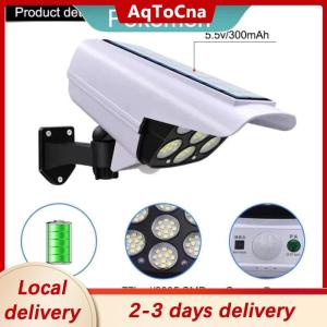 [COD] AqToCna Ship within 24 hours Solar Light Motion Sensor Security Dummy Camera With 77 Led Bright Illumination Ip66 Waterproof Solar Powered Outdoor Security Light