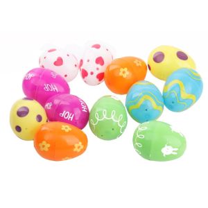 IPIE2 DIY Crafts Detachable Plastic Birthday Party Childrens Toys Handmade Empty Egg Toy Eggshell Graffiti Painting DIY Educational Toys Plastic Assorted Eggs Colourful Easter Egg Fillable Easter Egg