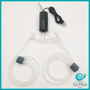 GotGo อุปกรณ์ตู้ปลา USB เครื่องออกซิเจนขนาดเล็ก คอมเพรสเซอร์อากาศ  แบบพกพา  Fish tank accessories