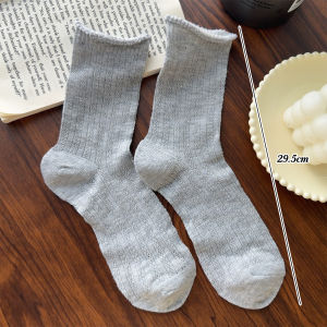 【♡Lovely girls house♡】ถุงเท้าลูกไม้กลวงของผู้หญิงสำหรับถุงเท้าสีทึบเกาหลีฤดูร้อน