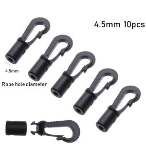 NALANILI 5/10pcs Bungee Shock Tie Phụ kiện thuyền Kayak Kẹp nhựa POM Dây thun khóa Móc lều cắm trại Khóa dây Móc dây phơi quần áo