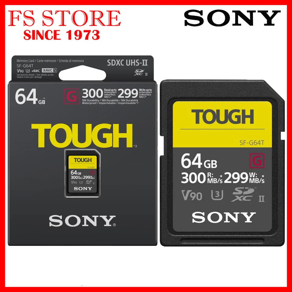 SONY ORIGINAL MALAYSIA TOUGH SD CARD V90 300MB/S SDXC II 64GB