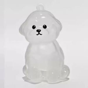 Pet Keychain Cute Animal Pendant Transparent Hair Storage Organizer Adorable Dog Cat Design Keepsake Portable Pet Accessory Gift