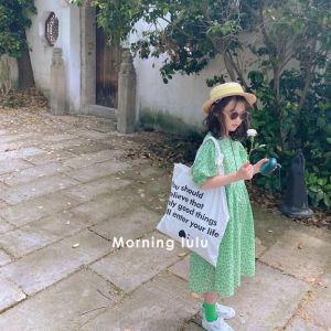 Unlimited X Girls Dress Summer Cotton Dress Floral Dress A Line Dress Long Skirt Dress Under Knees Dress 3-14-year-old Size