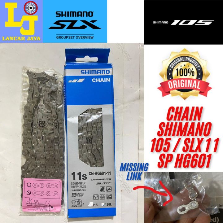 ORI SHIMANO CHAIN 11Speed 11S HG601 SLX 105 126L E-bike Support Dynas 11  Sil-tec Sepeda MTB Gunung Gravel Universal Roadbike Gravel Lazada  Indonesia