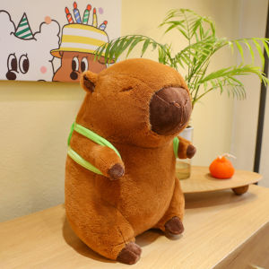 Gấu bông Capybara Đeo Túi Rùa Gấu bông Chuột Lang Nước Nâu Gấu Bông Hot Trend