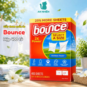 Giấy thơm sấy quần áo Bounce Outdoor Fresh hộp 400 tờ