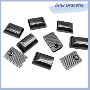 Ditur 10pcs kim loại dây kéo Stopper dây kéo đuôi Clip dừng ĐUÔI CẮM đầu với vít DIY may da phần cứng thủ công
