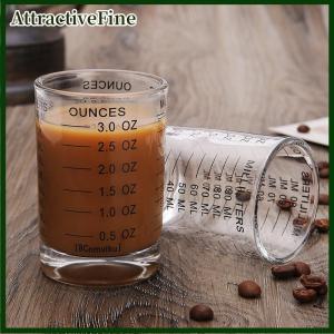 AttractiveFine 90 120ml Heat-resistant Measuring Cup Milk Jigger Ounce Cup With Handle For Espresso Coffee Barista Accessories