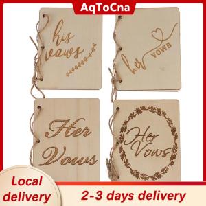 [COD] AqToCna Ship within 24 hours 2PCS Wedding Vow Books Wedding Vow Notebook Creative Sturdy Kraft Paper Handbook