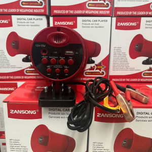 Loa bán hàng kẹp bình có ghi âm phát lại dùng bình 12V-75V phóng thanh to và xa có sẵn kẹp