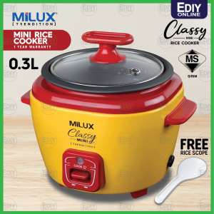 【SIRIM 3 PIN】 MILUX MRC603 MRC-603 0.3L CLASSY ELECTRIC MINI RICE COOKER PERIUK NASI REPLACE MILUX MRC-703 【BUBBLE】
