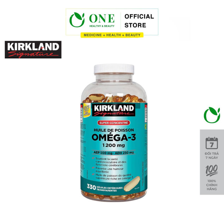 Dầu cá Omega3 Fish Oil 1200mg Kirkland Signature Super Concentrate
