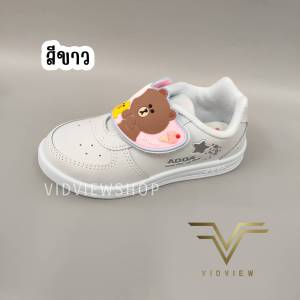 VIDVIEW !!ลดสนั่น!! รองเท้านักเรียนหญิง รองเท้าพละ Adda 41C22 / 41G2A Line Friends ลิขสิทธิ์แท้ เบอร์ 25-35